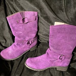 TUK T.U.K. Purple suede boots